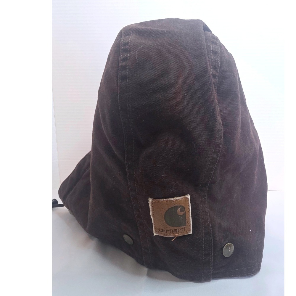 Carhartt A149 DKB Dark Brown Duck Canvas Detachable Quilt Lined Hood One Size